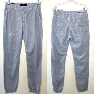 Kiton Napoli Gray Corduroy Micro-Pattern Pants Men’s 33 Made in Italy Luxury